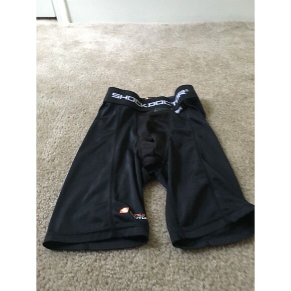 Shock Doctor Boys Black Core Compression Shorts Active & Athletic Size Large - Picture 1 of 7